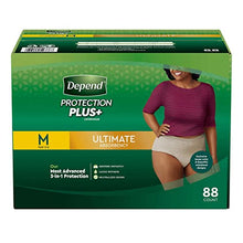 Load image into Gallery viewer, Depend Protection Plus Ultimate Underwear for Women, Medium (88 Count)