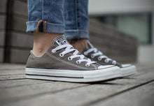 Load image into Gallery viewer, Converse Chuck Taylor All Star Canvas Low Top Sneaker, Charcoal ,12 mens_us/14 womens_us