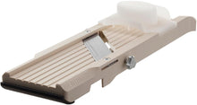 Load image into Gallery viewer, Benriner Mandoline Slicer with 4 Blades, Japanese Stainless Steel, BPA Free, 12.75 x 3.625-Inches, Beige