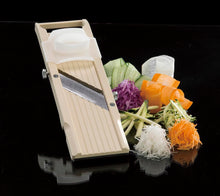 Load image into Gallery viewer, Benriner Mandoline Slicer with 4 Blades, Japanese Stainless Steel, BPA Free, 12.75 x 3.625-Inches, Beige