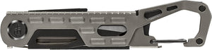 Gerber Gear Stake Out 11-in-1 Multi-tool - 2.2" Plain Edge Blade, Tent Stake Puller, Carabiner Carry - EDC Gear and Equipment - Graphite