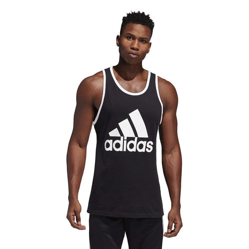 adidas Men's Badge of Sport Classic Tank, Black/White, Medium
