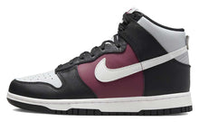 Load image into Gallery viewer, Nike Womens Dunk High Black White Maroon DD1869-005, 7, Multi