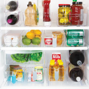 Kitchen Spaces KSET12-AMZ Compact Egg Tray 12pc Stackable Food Storage Organizer for Refrigerator, 8.8" x 3" x 6.8", Clear