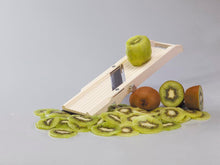 Load image into Gallery viewer, Benriner Mandoline Slicer with 4 Blades, Japanese Stainless Steel, BPA Free, 12.75 x 3.625-Inches, Beige