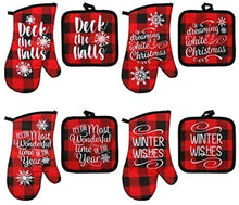 Load image into Gallery viewer, FVLFIL Set of 4 Red and Black Buffalo Plaid Checkered Print Farmhouse Christmas Round Charger Plates - Party Table Setting Festive Home Decor