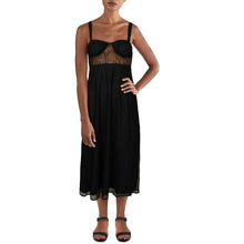 Load image into Gallery viewer, Danielle Bernstein Womens Dress Medium Lace Illusion Panel Black M