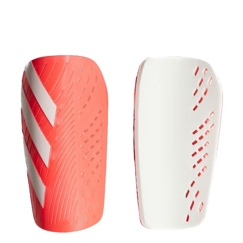 adidas Unisex-Adult Tiro Club Shin Guards, Solar Red/White, Small