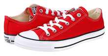 Load image into Gallery viewer, Converse Chuck Taylor All Star Canvas Low Top Sneaker, red ,9.5 Men/11.5 Women
