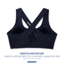 Load image into Gallery viewer, Brooks Women's Crossback 2.0 Sports Bra for Running, Workouts &amp; Sports - Navy - 30 DD/E