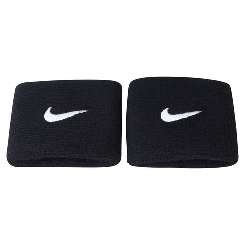 Nike Swoosh Wristbands (Black/White, OSFM)