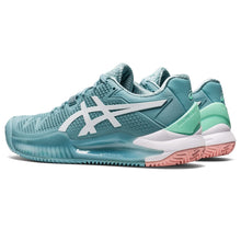 Load image into Gallery viewer, ASICS Women's Gel-Resolution 8 Clay Tennis Shoes, 11.5, Smoke Blue/White