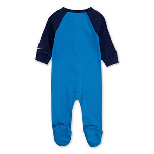 Nike Infant/Toddler Printed Footed Coverall (Laser Blue(56G101-U3H)/White, 9 Months)