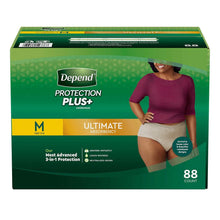 Load image into Gallery viewer, Depend Protection Plus Ultimate Underwear for Women, Medium (88 Count)