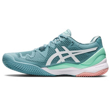 Load image into Gallery viewer, ASICS Women's Gel-Resolution 8 Clay Tennis Shoes, 11.5, Smoke Blue/White