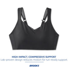 Load image into Gallery viewer, Brooks Women's Convertible Sports Bra for High Impact Running, Workouts &amp; Sports with Maximum Support - Asphalt - 38 C