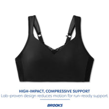 Load image into Gallery viewer, Brooks Women's Convertible Sports Bra for High Impact Running, Workouts &amp; Sports with Maximum Support - Black - 38 E