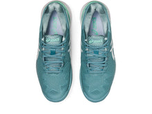 Load image into Gallery viewer, ASICS Women's Gel-Resolution 8 Clay Tennis Shoes, 11.5, Smoke Blue/White