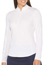 Load image into Gallery viewer, PGA TOUR Women's 1/4 Zip Long Sleeve Sun Protection Golf Shirt, Bright White, XX Large