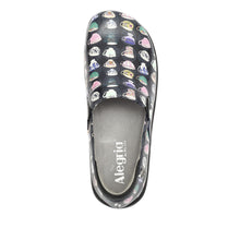 Load image into Gallery viewer, Alegria Womens Keli Professional Clog Teacup Black Patent Leather