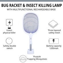 Load image into Gallery viewer, WBM Smart Bug Zapper, Electric Mosquito Killer, Rechargeable Electric Fly Swatter for Home &amp; Outdoor