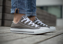 Load image into Gallery viewer, Converse Chuck Taylor All Star Canvas Low Top Sneaker, Charcoal ,12 mens_us/14 womens_us
