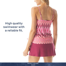 Load image into Gallery viewer, Emma Multi-Sport Swim Skort — Athletic Skirt with Boy Shorts — Summer Fig, 14