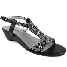 Load image into Gallery viewer, Meadow Wedge Sandal Black / 10