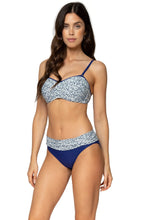 Load image into Gallery viewer, Sunsets Iconic Twist Bandeau Women's Swimsuit Bikini Top with Underwire, Forget Me Not, 34E/32F/30G