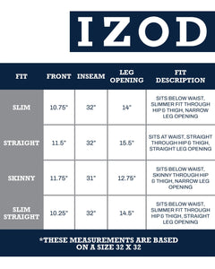 IZOD Men's Comfort Stretch Denim Jeans (Relaxed Fit), Breeze, 36W x 34L