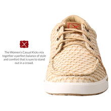 Load image into Gallery viewer, Twisted X Women's Kicks, Moc Toe, Sand Shell Tweed, 7.5 M