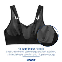Load image into Gallery viewer, Brooks Women's Convertible Sports Bra for High Impact Running, Workouts &amp; Sports with Maximum Support - Black - 38 E