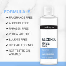 Load image into Gallery viewer, Neutrogena Alcohol-Free Gentle Daily Fragrance-Free Face Toner to Tone &amp; Refresh Skin, Toner Gently Removes Impurities &amp; Reconditions Skin, Hypoallergenic, 8 fl. oz