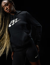 Load image into Gallery viewer, Nike Women's Sportswear Club Fleece Logo Pullover Hoodie, Black/White, Small