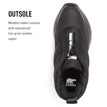 Load image into Gallery viewer, Sorel Women's Out 'N About Puffy Zip Waterproof Boot - Black, White - Size 10