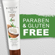 Load image into Gallery viewer, BioSilk Silk Therapy with Coconut Oil Curl Cream, Defines Curls, Nourishing &amp; Helps Eliminate Frizz, Sulfate, Paraben &amp; Cruelty-Free, 5 Oz