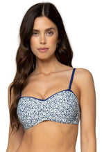 Load image into Gallery viewer, Sunsets Iconic Twist Bandeau Women's Swimsuit Bikini Top with Underwire, Forget Me Not, 34E/32F/30G