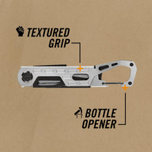 Load image into Gallery viewer, Gerber Gear Stake Out 11-in-1 Multi-tool - 2.2" Plain Edge Blade, Tent Stake Puller, Carabiner Carry - EDC Gear and Equipment - Bronze