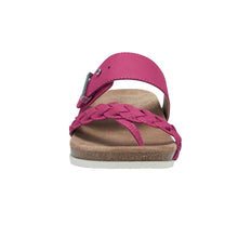 Load image into Gallery viewer, Earth Origins Women’s Onida Sandal I Slip-On Leather Sandals with Arch Support for Everyday - Raspberry - 10