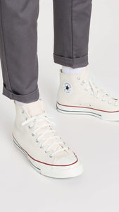 Converse Men's Chuck 70 Classic High Top Low Sneakers, Parchment, 6