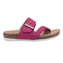 Load image into Gallery viewer, Earth Origins Women’s Onida Sandal I Slip-On Leather Sandals with Arch Support for Everyday - Raspberry - 10