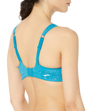 Load image into Gallery viewer, Brooks Women's Convertible Sports Bra for High Impact Running, Workouts &amp; Sports with Maximum Support - Lagoon Speckle Print - 32 DD