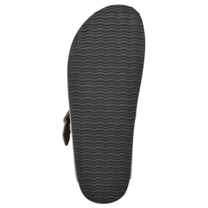 WHITE MOUNTAIN Women's Bari Footbed Sandal, Taupe/Suede, 10 M