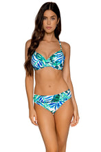 Load image into Gallery viewer, Sunsets Seascape Crossroads Bikini Top, 36DD, Seascape