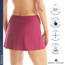 Load image into Gallery viewer, Emma Multi-Sport Swim Skort — Athletic Skirt with Boy Shorts — Summer Fig, 14
