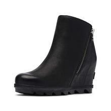 Load image into Gallery viewer, Sorel Women's Joan of Arctic Wedge III Zip Boot - Black, Sea Salt - Size 12