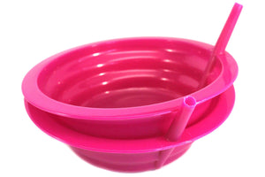 GOOD LIVING Set of 2 Sip-A-Bowl Cereal Bowls with Built-in Straw, Colors Vary, 3-Pack (3 Sets, 6 Bowls in Total)