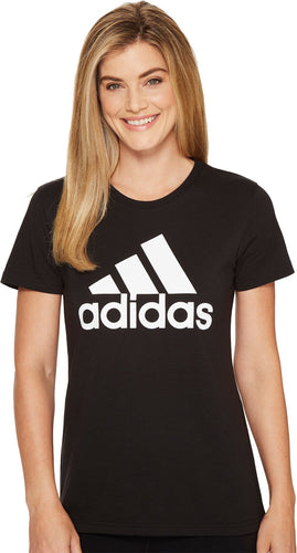 adidas Men's Badge of Sport Tee, Black/White, Medium