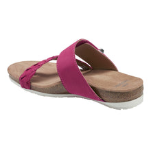 Load image into Gallery viewer, Earth Origins Women’s Onida Sandal I Slip-On Leather Sandals with Arch Support for Everyday - Raspberry - 10