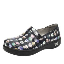 Load image into Gallery viewer, Alegria Womens Keli Professional Clog Teacup Black Patent Leather